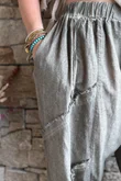 Rustic Nature Linen Blend Barrel Pant Washed Walnut